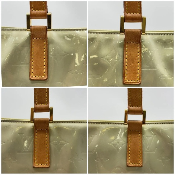 Auth Louis Vuitton  Monogram Vernis Gris Columbus M91028 Tote Bag GUC - Picture 9 of 17